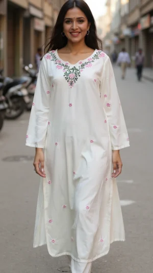 Meher Ivory Bloom Kurta Set