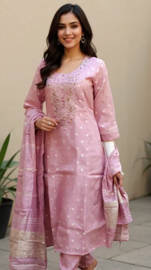 Gulabi Noor Kurta Set