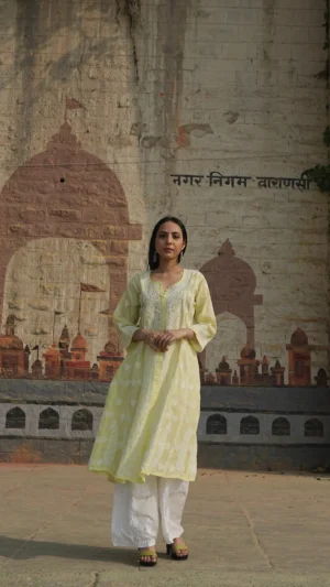 Swarnika Chikankari Long Kurta