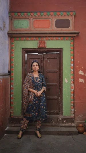 Baagh-e-Bahar blue kurta set