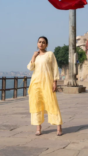 Sora Yellow Haze Kurta Set